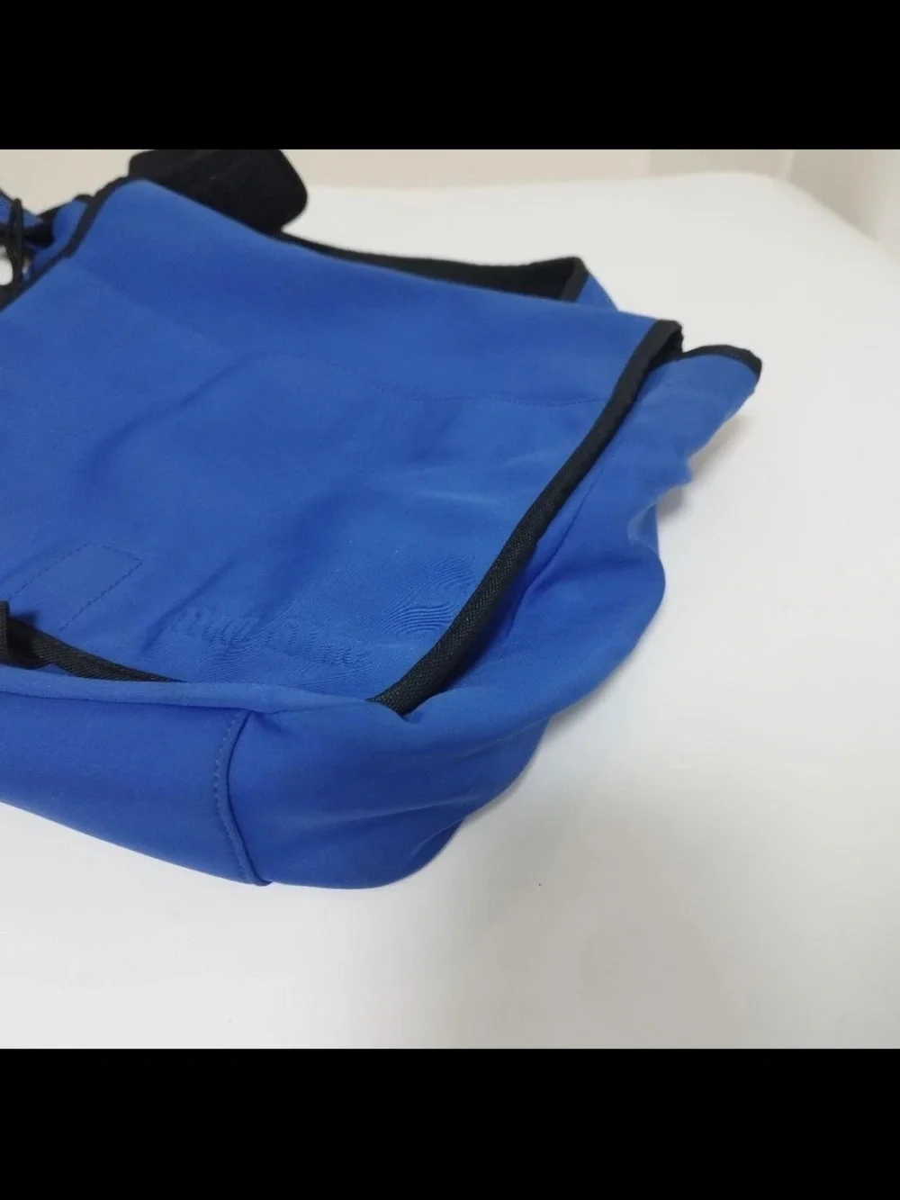 Miu Miu Cobalt Blue Messenger Bag with Black Trim